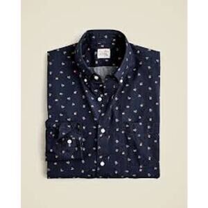 J. Crew Slim Secret Wash Organic Cotton Button Shirt Large